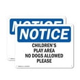 thumbnail image 1 of (2 Pack) Children'S Play Area No Dogs Allowed Please OSHA Notice Sign 14 Inch X 10 Inch Indoor / Outdoor Rust-Free Aluminum Metal Signs for Workplace, Workshop, and Construction Site,, 1 of 8
