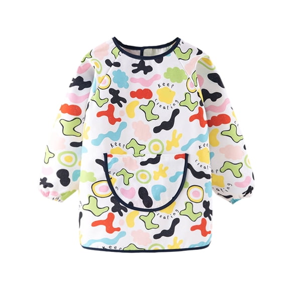 2-Pack Children's Art Smocks with Sleeves & Pockets for Painting Ages 3-6