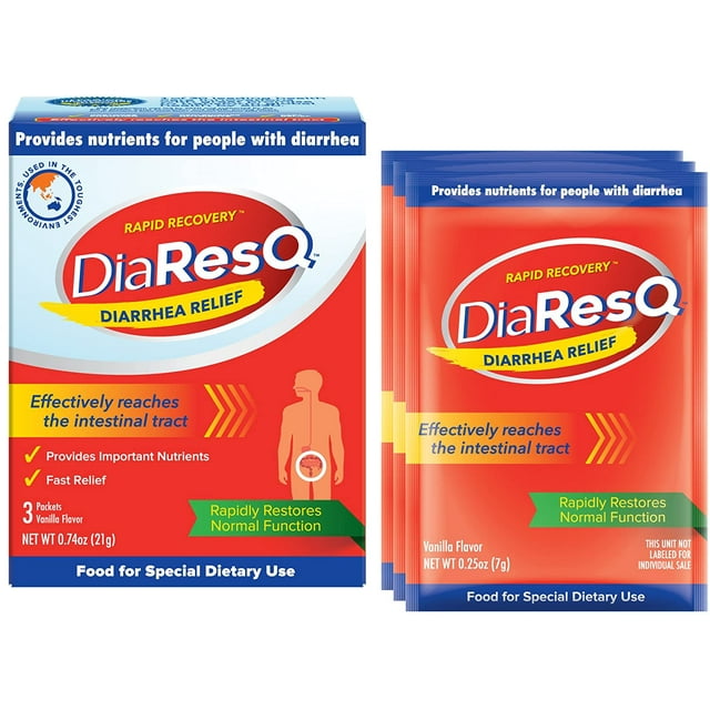 2 Pack Children's Diarrhea Relief Rapid Recovery Vanilla, 3 Packet