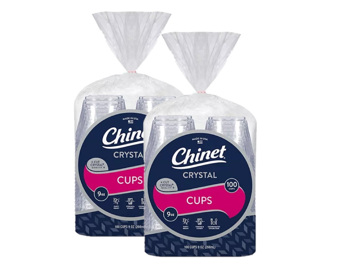 2 Pack | Chinet Crystal Cup, 9 oz., 100 cups - Walmart.com
