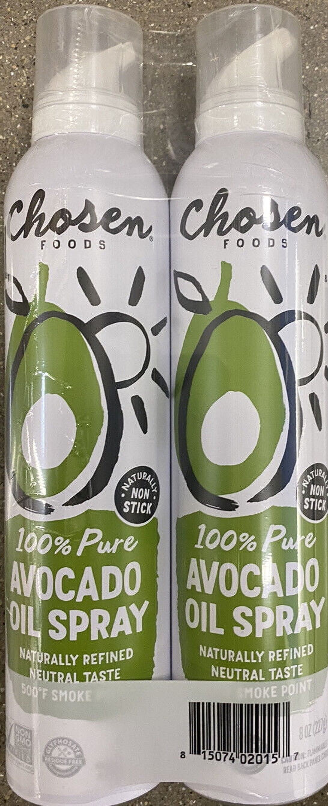 2 Pack Chosen Foods 100 Pure Avocado Cooking Oil Spray 16 OZ