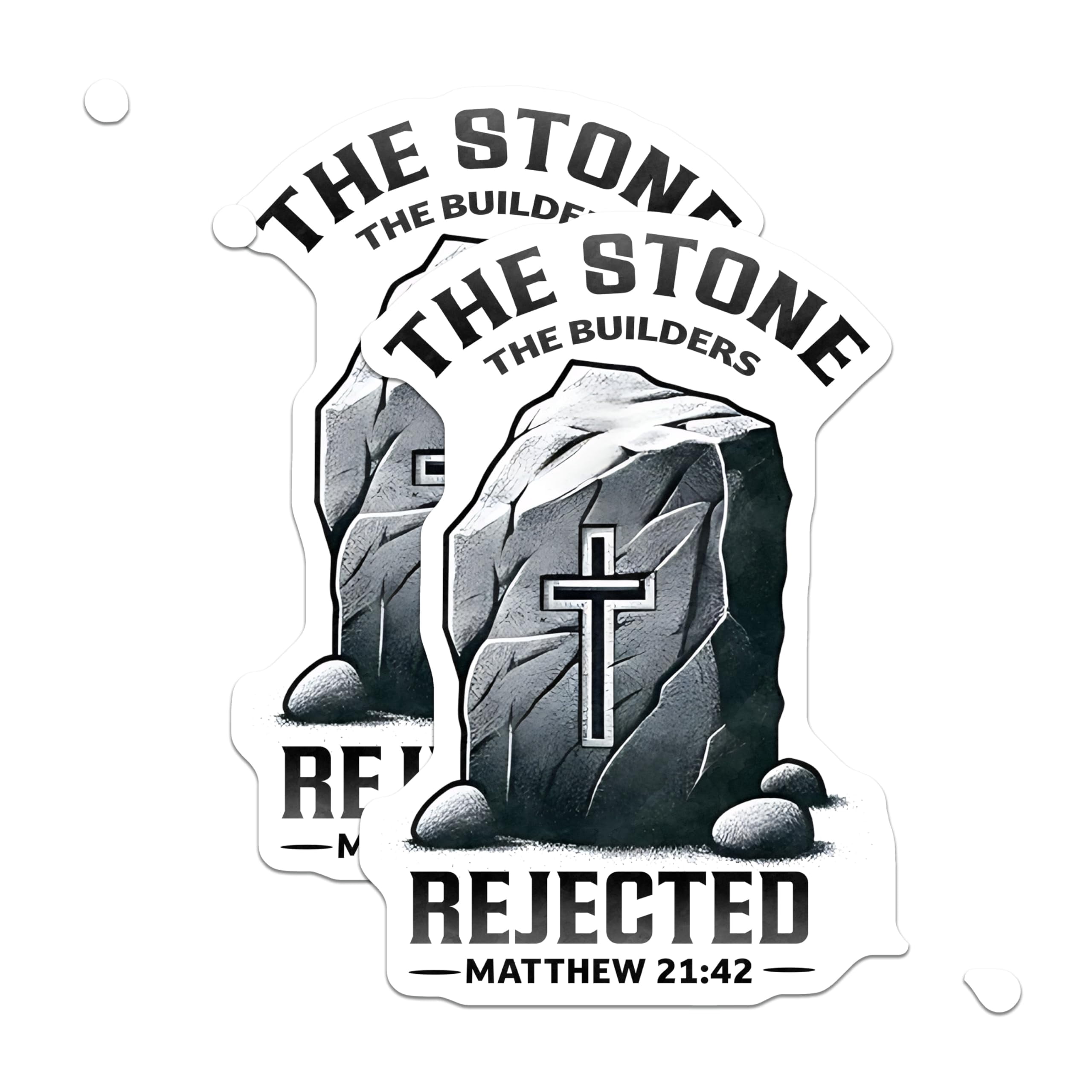 (2 Pack) Christian Cornerstone Magnets - Rejected Stone Art - Matthew ...