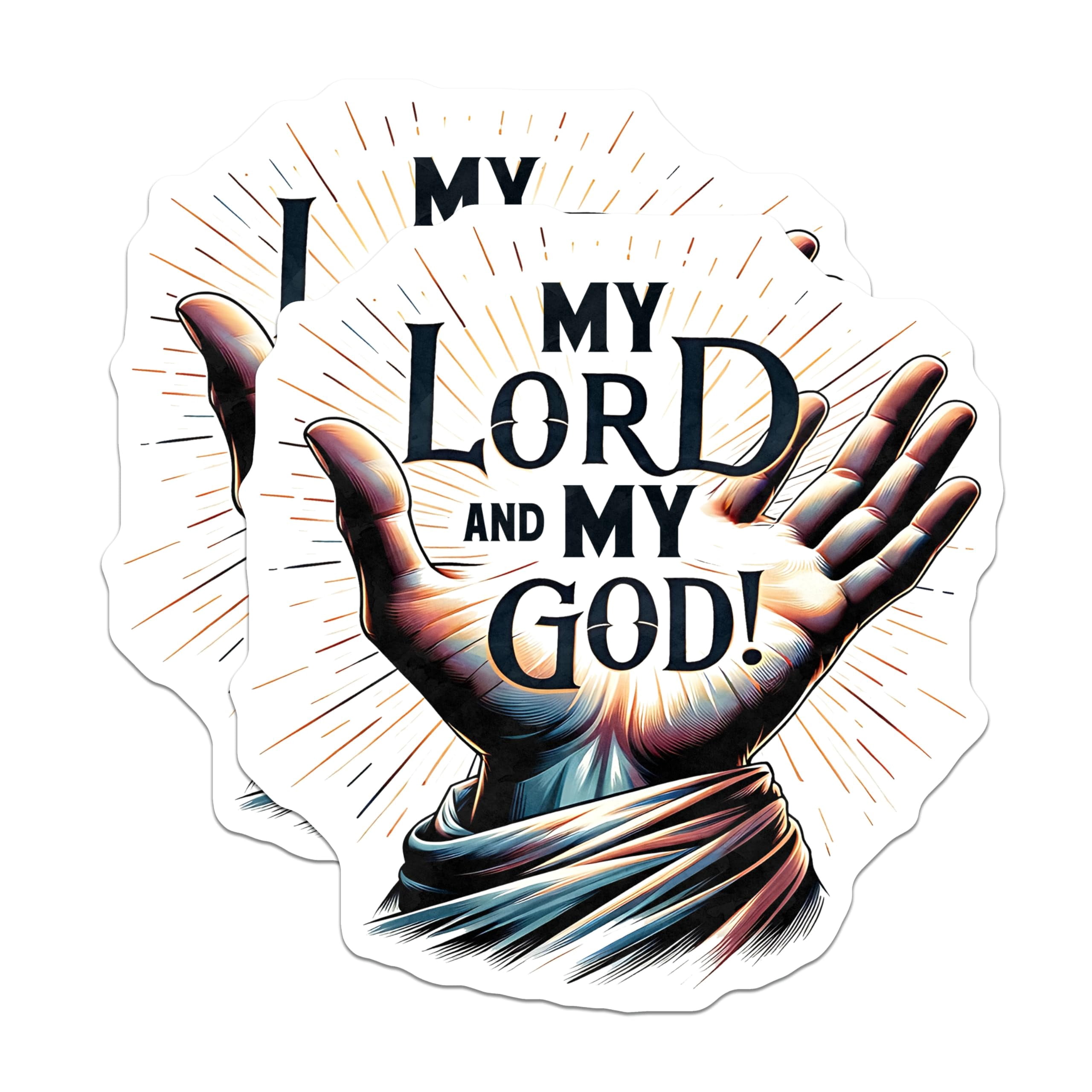 (2 Pack) Christian Faith Stickers - My Lord My God Decals - Spiritual ...