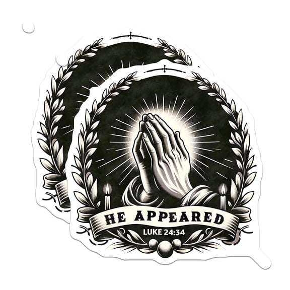 (2 Pack) Christian Praying Hands Magnets - Religious Faith Decor - Scripture Verse Reminder - 5 Inches On Longest Side - Thick Durable Magnet - Made in USA - MAG29856