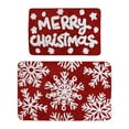 thumbnail image 1 of 2 Pack Christmas Bath Mat Set â Red Non- Plush Bathroom Rug Set, Absorbent & Machine Washable High-Pile Mats for Toilet, Kitchen, Entryway, Fall Holiday Decor 16x24 & 32x20 Inch, 1 of 7