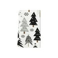 thumbnail image 1 of 2-Pack Christmas Hand Towels For Bathroom,Black Snowflake & Tree Print, Soft Absorbent Winter Holiday Decorative Towels, For Home Guest Room Hotel Gym Spa, 1 of 5