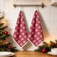 thumbnail image 1 of 2 Pack Christmas Hand Towels, Snowflake Christmas Kitchen Towels, Soft Absorbent Holiday Dish Towels for Bathroom Kitchen Decor, Xmas Gift, 15.7 x 23.6 inch, 1 of 6