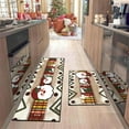 thumbnail image 1 of 2-Pack Christmas Kitchen Rugs and Mats, Non-Slip Anti Fatigue Floor Mat Set with Runner for Holiday Decor, Kitchen Decorations(E), 1 of 2
