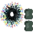 thumbnail image 1 of 2 Pack Christmas Lights, Battery Operated String Lights 18ft 50 LED 8 Modes LED Mini Lights with Timer for Christmas Tree Wreath Party Home Indoor Outdoor Decor, Waterproof, Multi Color, 1 of 7