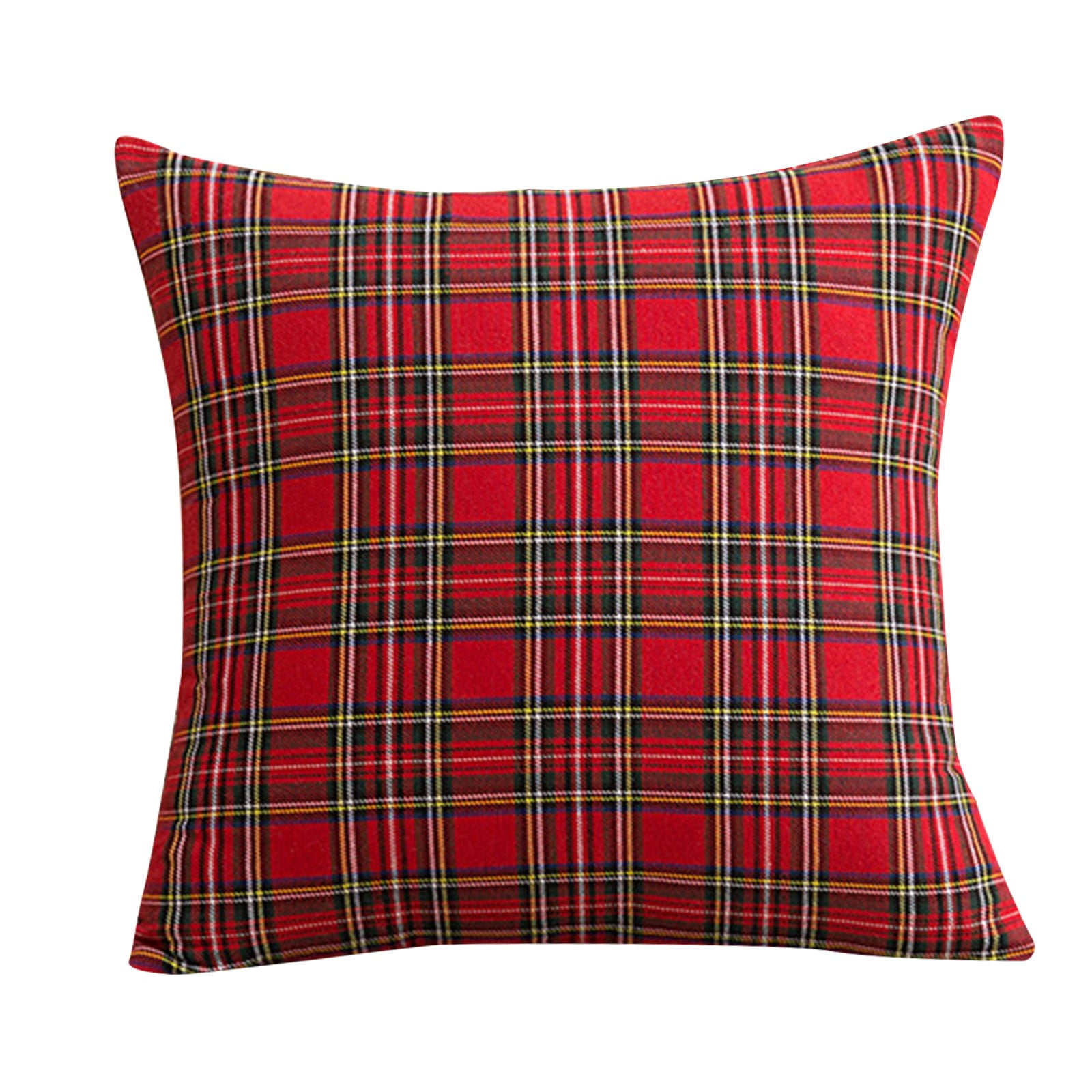 2 Pack Christmas Plaid Decorative Throw Pillow Covers Scottish Tartan