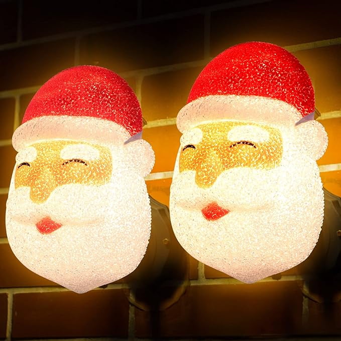 2 Pack Christmas Porch Light Cover, Outdoor Christmas Decorations Santa