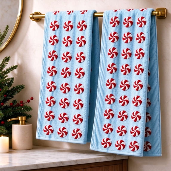2 Pack Christmas Towels, Christmas Hand Towels, Christmas Decorations Printed Bathroom Hand Towels Kitchen Dish Towels Decor Holiday Winter Gift