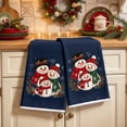 thumbnail image 1 of 2 Pack Christmas Towels, Christmas Hand Towels, Christmas Decorations Snowman Printed Bathroom Hand Towels Kitchen Dish Towels Decor Holiday Winter Gift, 1 of 7