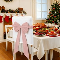 2 Pack Christmas Velvet Chair Sashes 12 x 29.5 Inch Sashes Chair Bows Tie Back for Christmas Banquet Home Wedding Events Banquets Party Decoration Multiple colors available