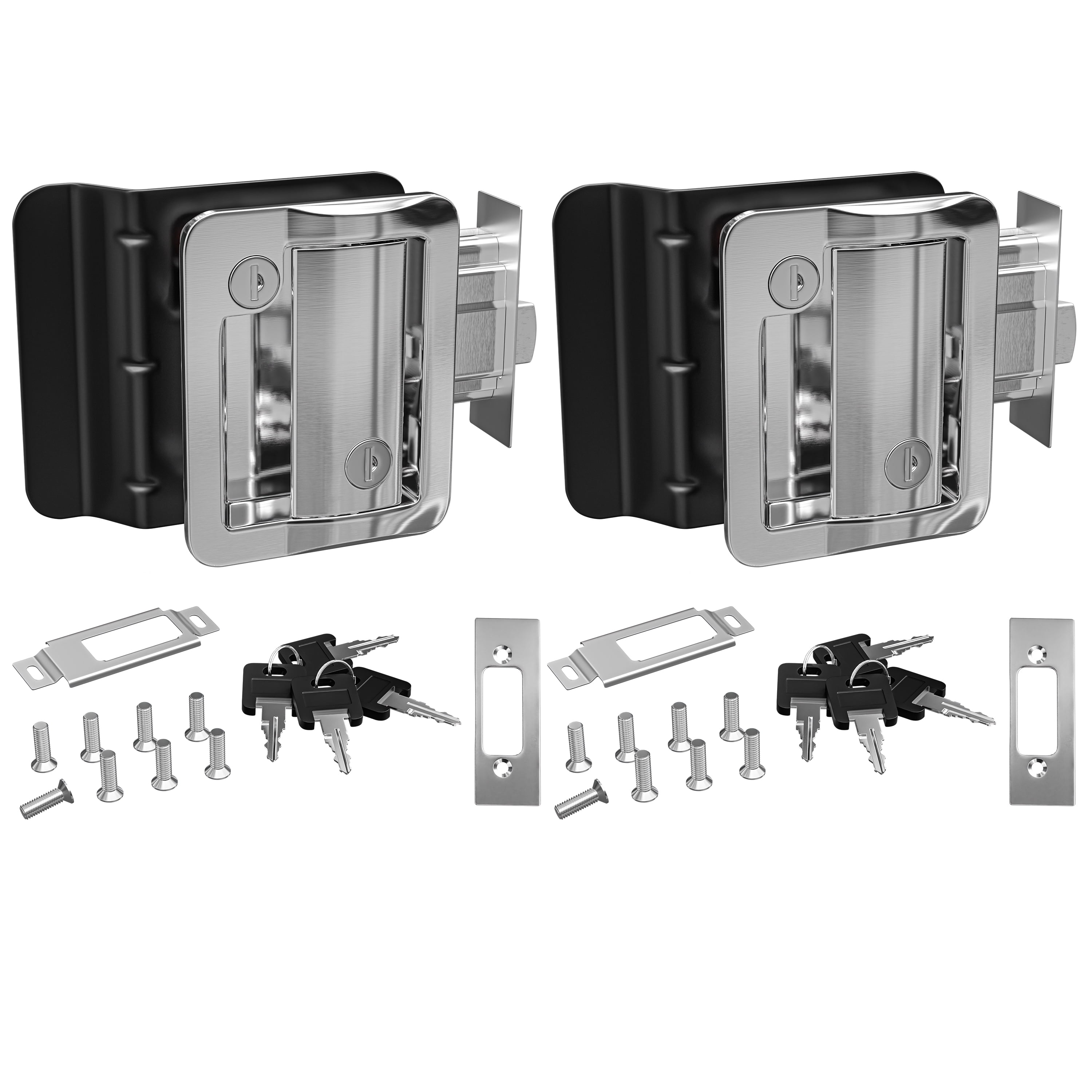 2 Pack Chrome RV Entry Door Lock w / deadbolt Camper Travel Trailer ...