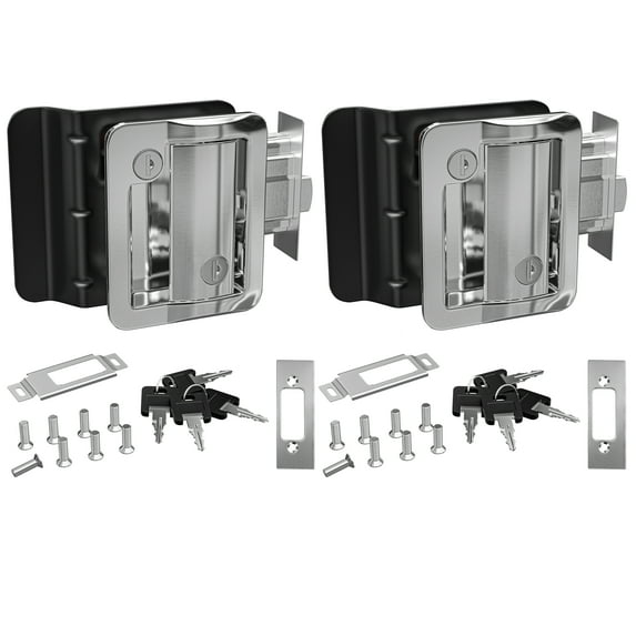 2 Pack Chrome RV Entry Door Lock w / deadbolt Camper Travel Trailer