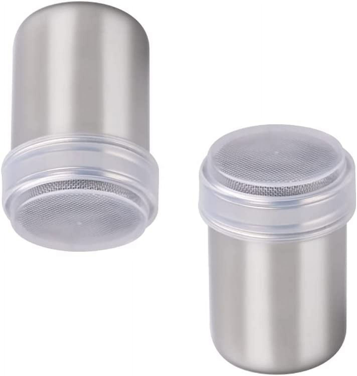 2 Pack Cinnamon Sugar Shaker Powdered Sugar Shaker with Lid