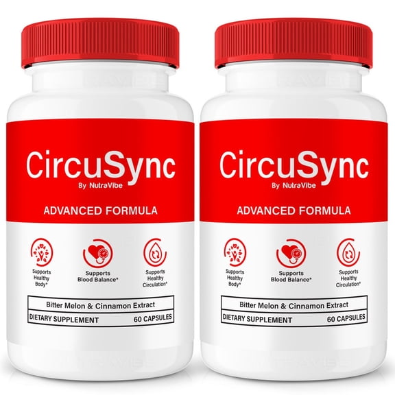 (2 Pack) CircuSync Original Formula with a Clean Blend to Support Healthy Circulation, Natural Energy & Balanced Levels | Just 2 Easy-to-Swallow Pills Daily (120 Capsules)