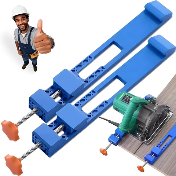 2-Pack Circular Saw Guide Rail, Adjustable Cutting Track Base, Woodworking Router Guide for Accurate Rip Cuts, Pro & DIY Workshop Tools
