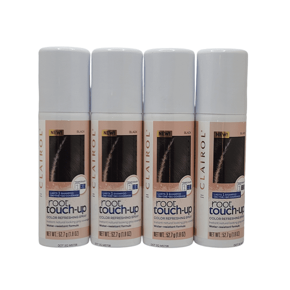 2 Pack Clairol Root Touch Up Spray Twin Packs Black 1.8 oz. Ea. 4 Bottles