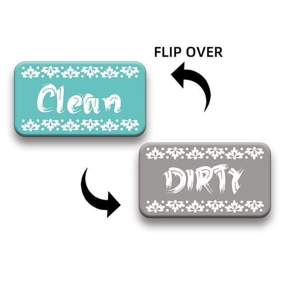 2 Pack Clean Dirty Magnetic Stickers for Dishwasher and Washing Machine 3.5 Inch Waterproof Fridge Magnets with High Gloss Finish Kitchen Decor Sign