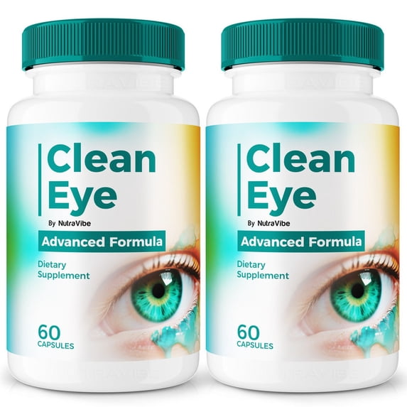 (2 Pack) Clean Eye Capsules – Daily Eye Care with Original Blend to Support Visual Wellness, Eye Comfort & Vision | Just 2 Gentle, Easy-to-Swallow Pills (120 Capsules)