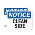 thumbnail image 1 of (2 Pack) Clean Side OSHA Notice Sign 14 Inch X 10 Inch Vinyl Label Decal Sticker Weather Resistant, UV Protected for Workplace, Business, and Construction Site, Made in the USA, 1 of 7