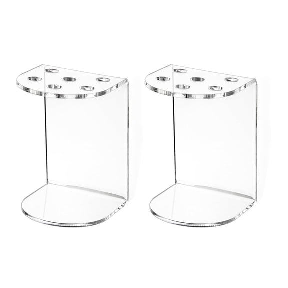 2 Pack Clear Acrylic 6-Slot Scissors Stand, Salon Tool organizers for Desktop Storage Combs Clips