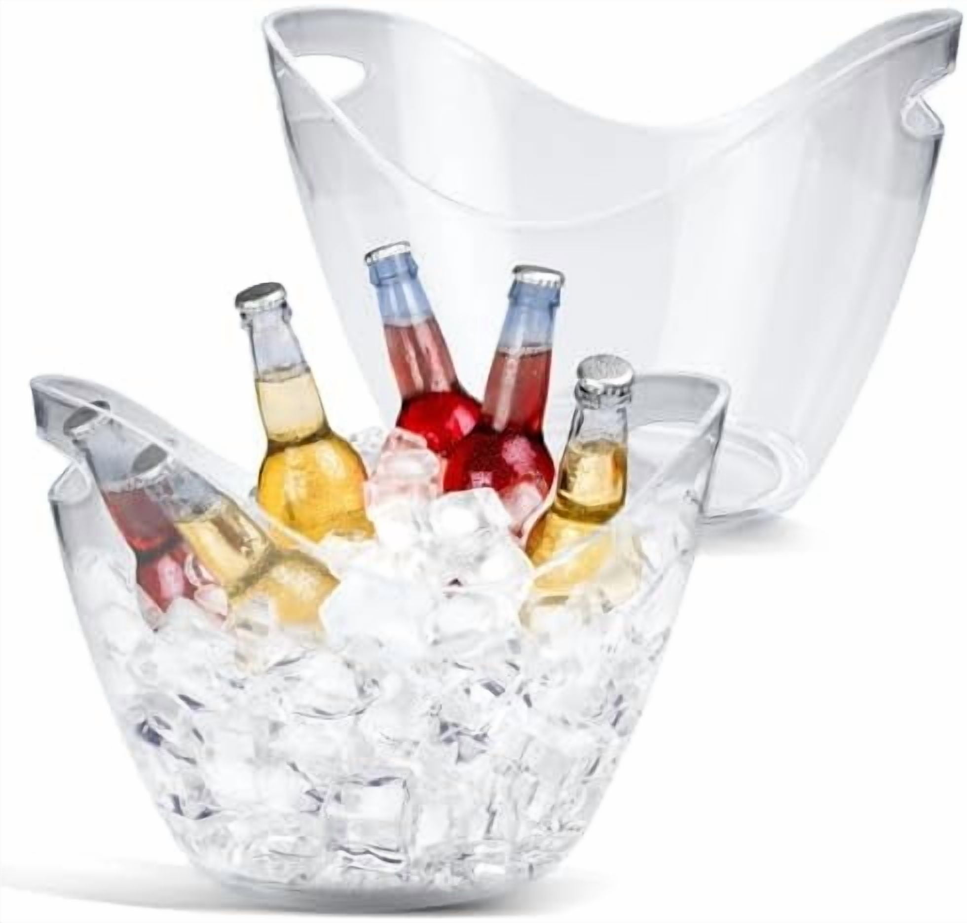 Clear Plastic Party Tub, image size:1960x1872
