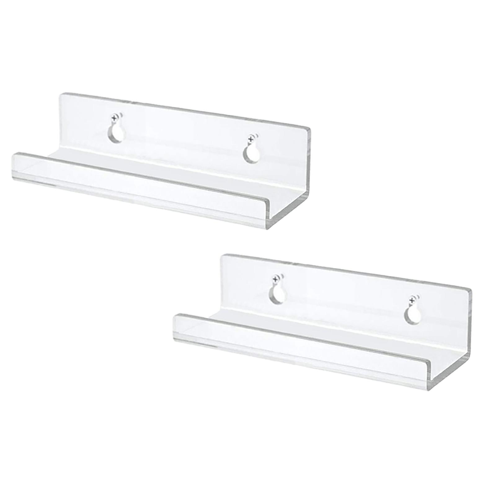 2-Pack Clear Acrylic Vinyl Record Shelf, 4-Inch Wall Mount Album ...