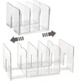 thumbnail image 1 of 2-Pack Clear Desktop File Organizer, Expandable Acrylic File Sorter Auto Rebound, Multifunction 5 Sections File Folder Holder for Magazines, Books, Letters, Papers, Notebooks, 1 of 4