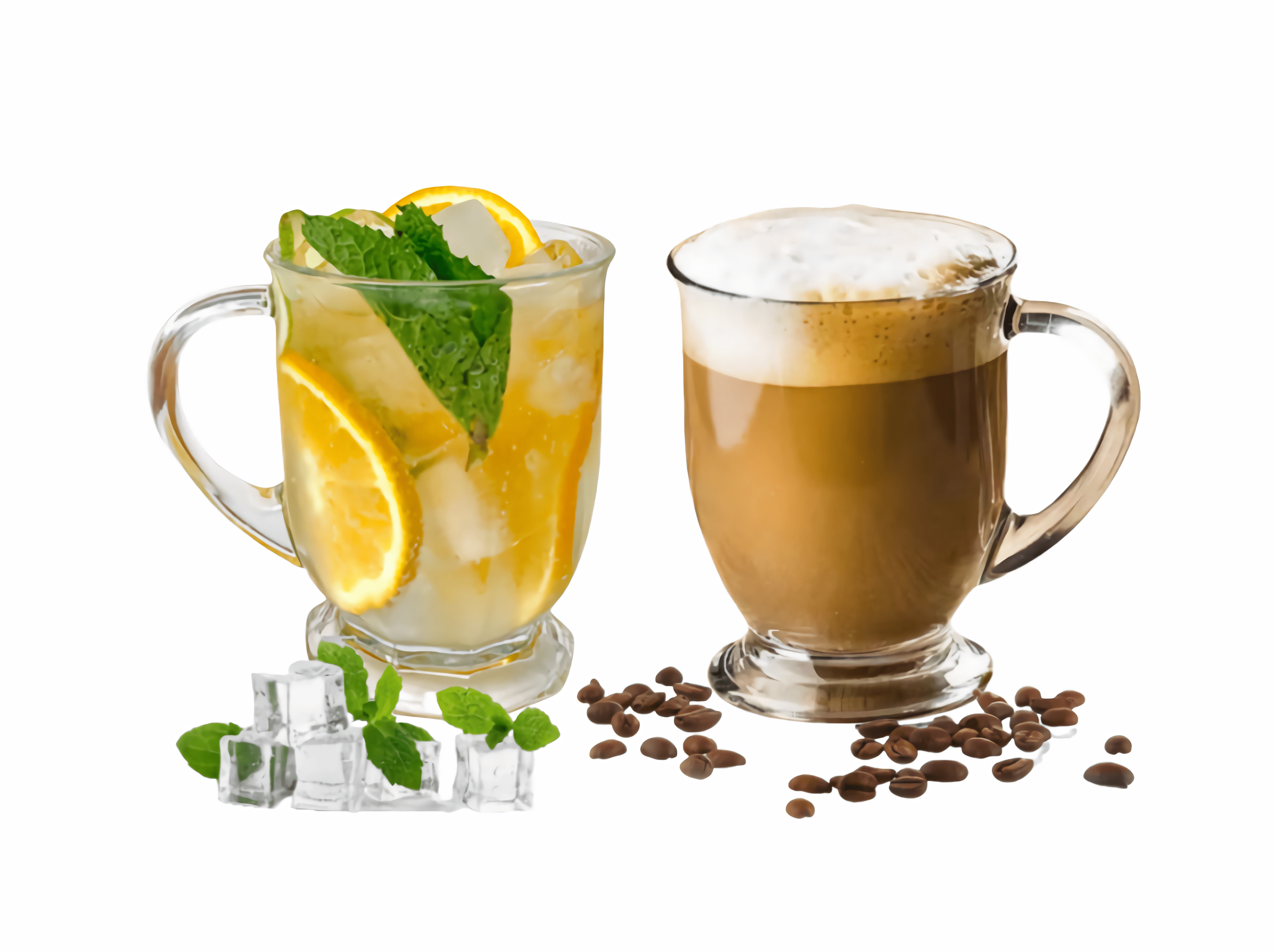 2 Pack Clear Drinking Glasses Set ,500ML Glass Coffee Mugs with Heavy Base,Glass Cup Drinkware for Beverage,Juice,Latte Cups, Cocktails, Wine, Beer,Espresso Coffee,Tea