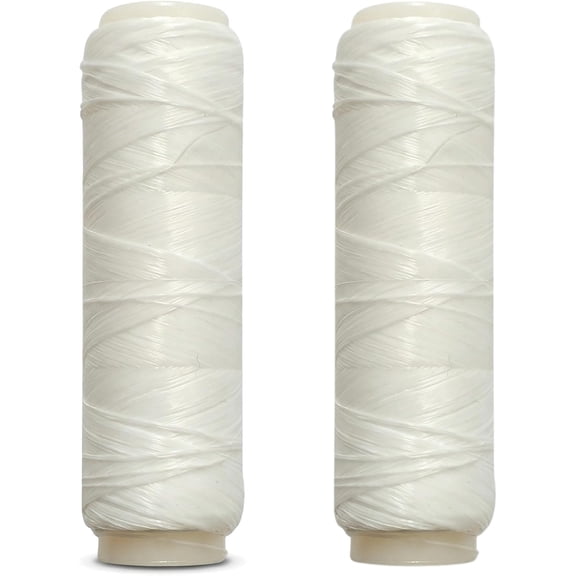 2-Pack Clear Elastic Fishing Line, Invisible Bait Thread 0.2mm (~0.008in), 656ft per Spool, Transparent Stretch Line for Rigging & Bait Tying, for Salmon, Sturgeon & Bass