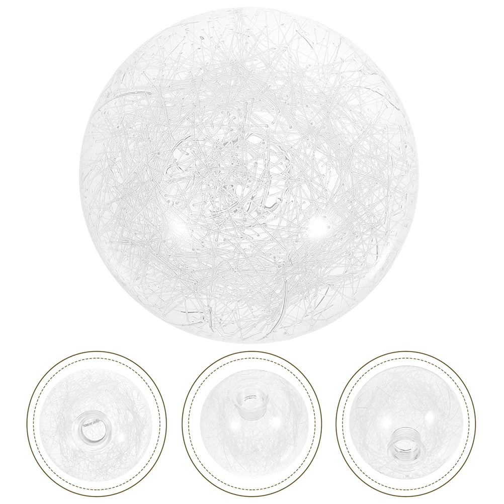 2-Pack Clear Glass Globe Shades with Screw Thread for Pendant Lights ...