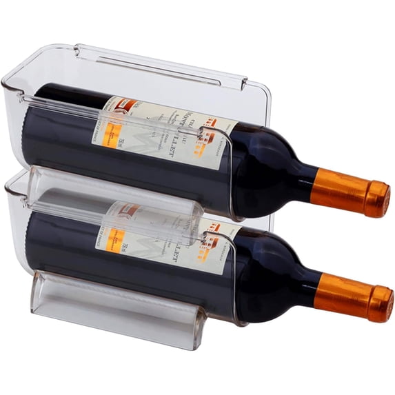 Cheeren 2 Pack Water & Wine Bottle Rack Organizer, Stackable Plastic ...