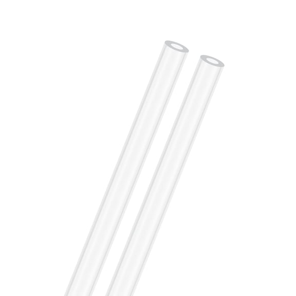 2-Pack Clear Plastic Tube, 3mm[0.12"] ID x 6mm[0.24"] OD High Impact Rigid Polycarbonate Round Pipes[305mm/12IN]