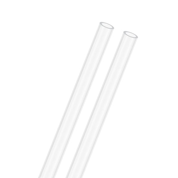 2-Pack Clear Plastic Tube, 5mm[0.2"] ID x 7mm[0.28"] OD High Impact Rigid Polycarbonate Round Pipes[305mm/12IN]