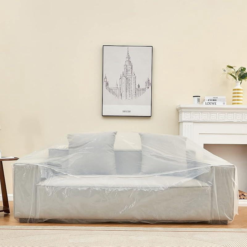 2 Pack Clear Recliner Armchair Covers,Waterproof Plastic Chair Covers ...