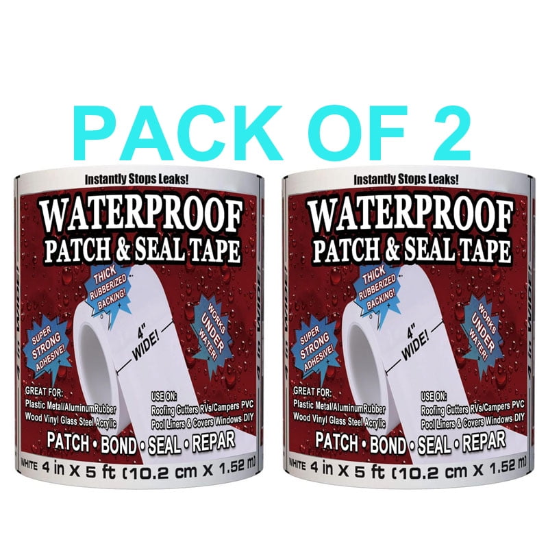 2 Pack Clear Waterproof Flex Rubberized Strong Seal Patch Leaks Tape 4 ...