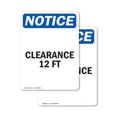 thumbnail image 1 of (2 Pack) Clearance 12 Ft OSHA Notice Sign 5 Inch X 3.5 Inch Vinyl Label Decal Sticker Weather Resistant, UV Protected for Workplace, Business, and Construction Site, Made in the USA, 1 of 7