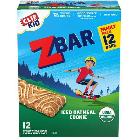 2 Pack Clif Kid ZBar Energy Snack Bars - Iced Oatmeal Cookie