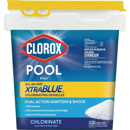 2 Pack- Clorox® Pool&Spa™ All-in-One® XtraBlue Chlorine Pool Chemicals Chlorinating Granules, 6 lb