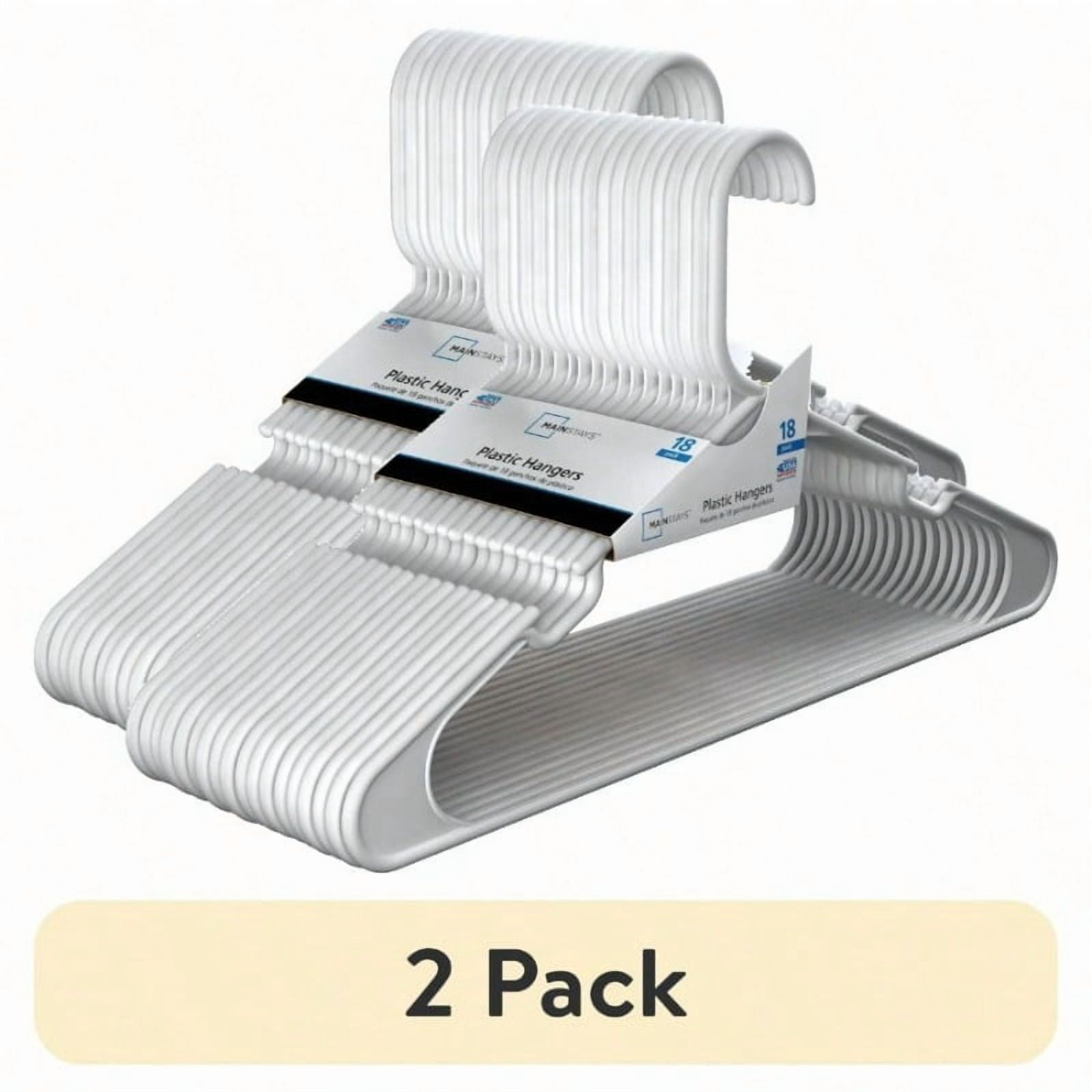 White Plastic Shipping Hangers 18