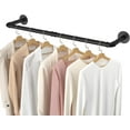 thumbnail image 1 of Clothing Rack Wall Mount, Industrial Pipe Clothes Rack 38.4IN,Heavy Duty Iron Garment Rack Bar for Closet,Laundry Room, Multi Purpose Hanging Rod,Black, 1 of 9