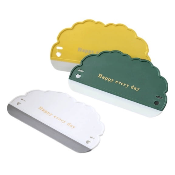 2 Pack Cloud Shaped Window Squeegee Dual Silicone Blade Glass Wiper Non Streak Shower Mirror Scraper Portable Household Cleaning Tool for Bathroom Car Window Glass Surface Accessory