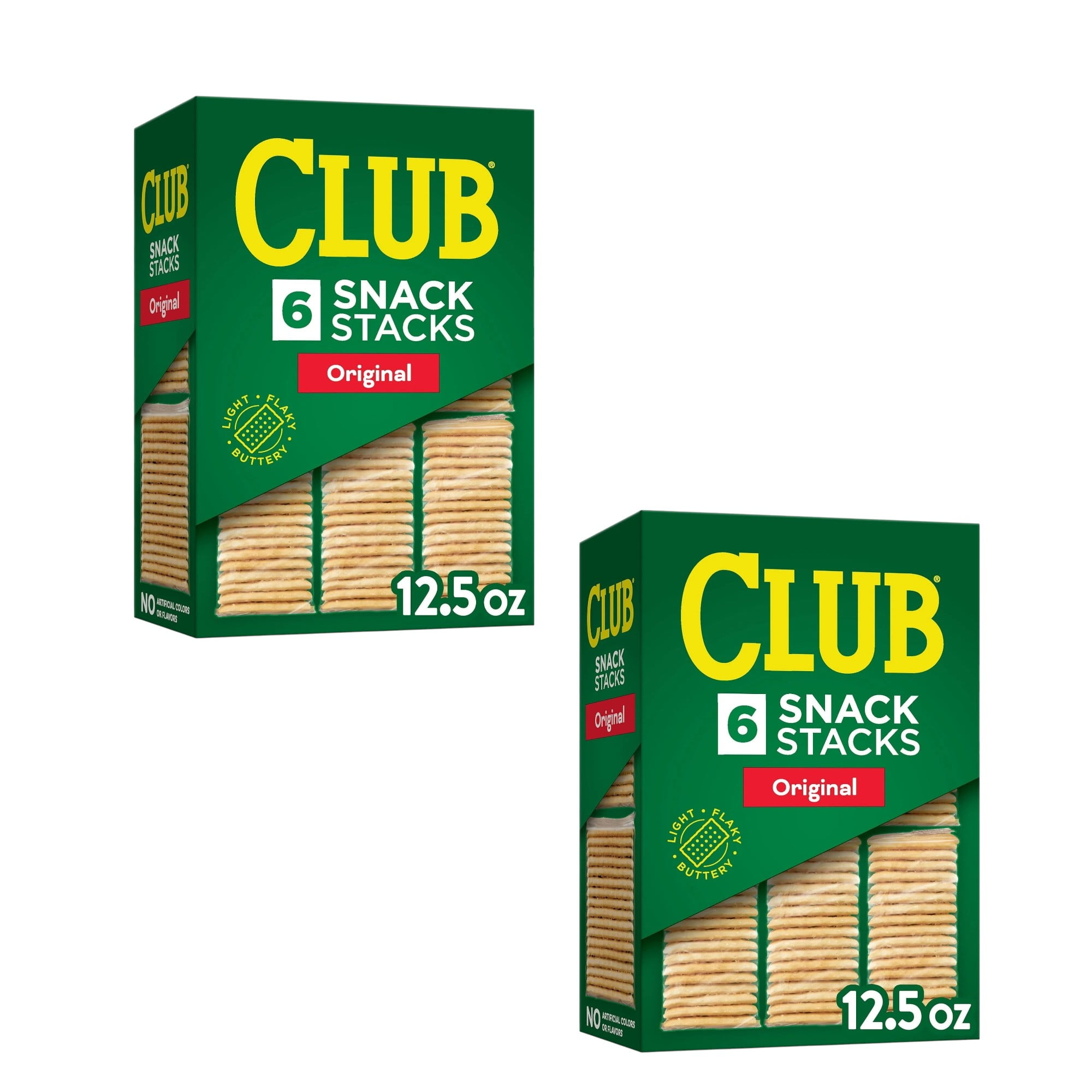 ( 2 Pack ) Club Snack Stacks Original Crackers, Lunch Snacks, 6 Count