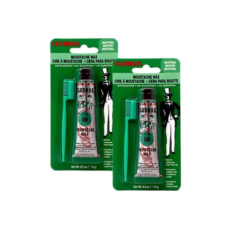 2 Pack - Clubman Moustache Wax Neutral 0.50 oz