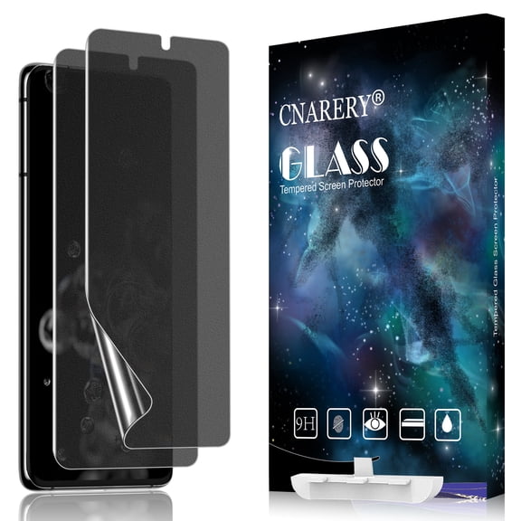 [2 Pack] Cnarery 28 Matte Privacy Screen Protector for Samsung Galaxy S20 Ultra 6.9 Inch, Fingerprint Sensor Compatible, Anti-Glare Full Adhesive Flexible Film (Not Glass)