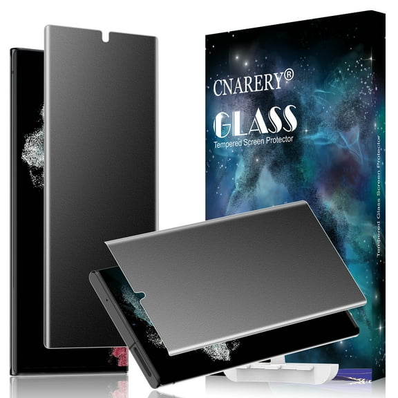 [2 Pack] Cnarery 4 Way 360  Matte Privacy Screen Protector for Samsung Galaxy S22 Ultra 6.8 Inch, Fingerprint Sensor Compatible, Anti-Glare Full Adhesive Flexible Film (Not Glass)