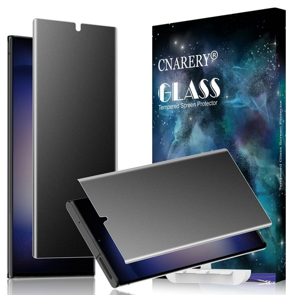 [2 Pack] Cnarery 4 Way 360  Matte Privacy Screen Protector for Samsung Galaxy S23 Ultra 6.8 Inch, Fingerprint Sensor Compatible, Anti-Glare Full Adhesive Flexible Film (Not Glass)